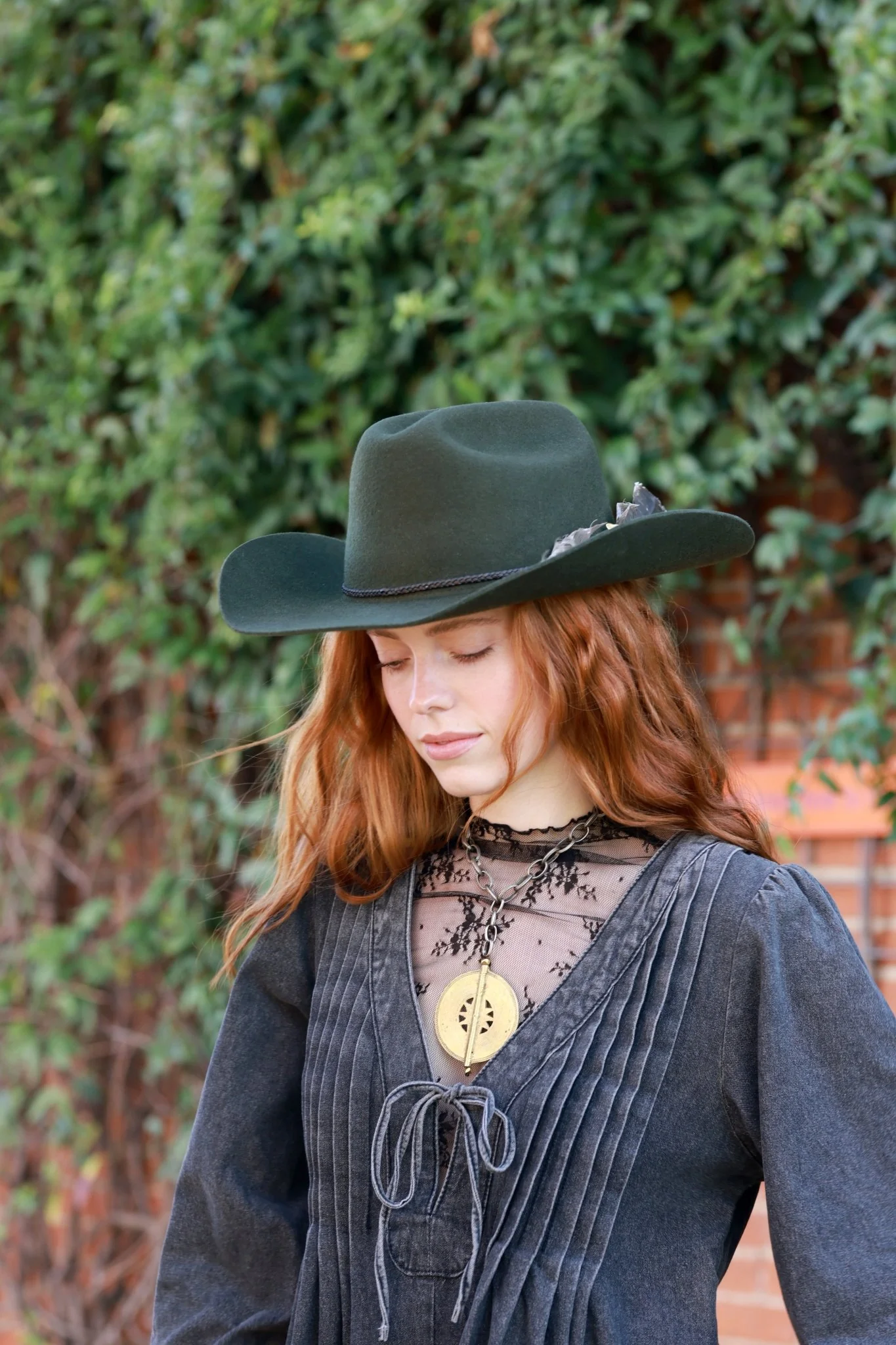 Rider Wool Cowboy Hat - Pine - Image 3