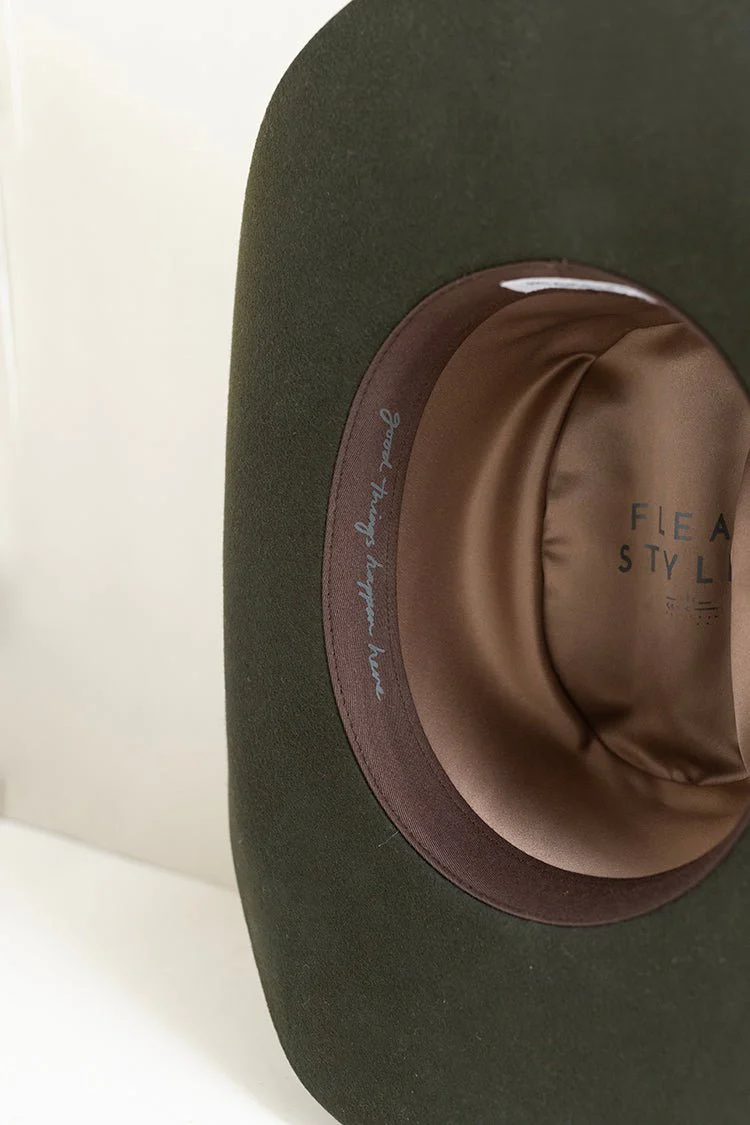 Rider Wool Cowboy Hat - Pine - Image 4