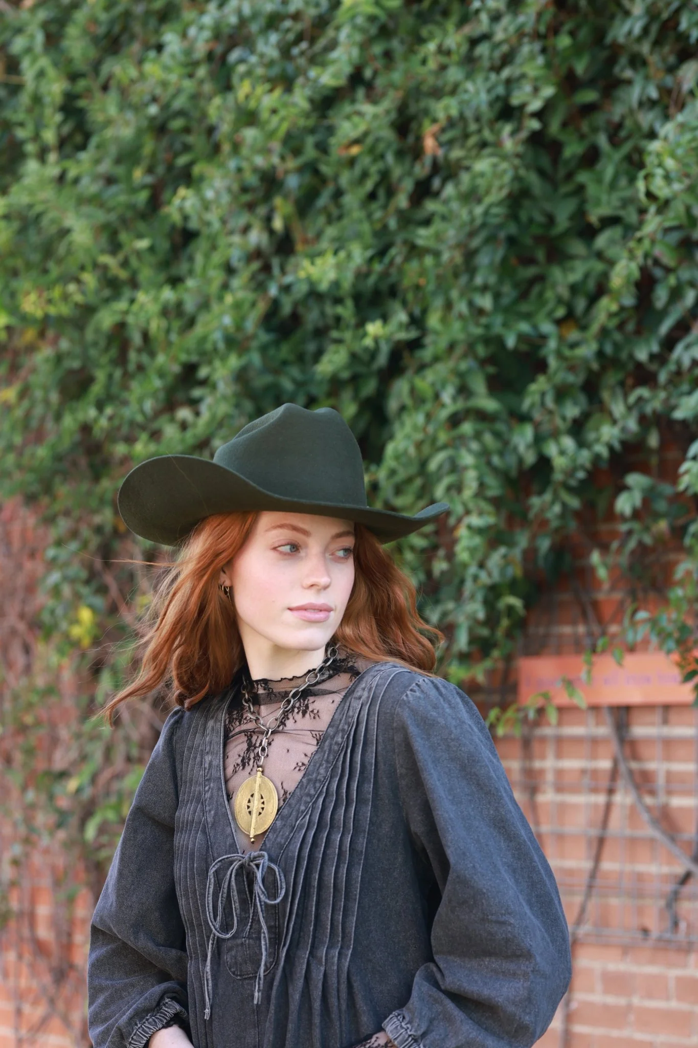 Rider Wool Cowboy Hat - Pine - Image 5