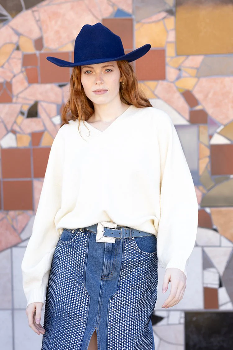 Rider Wool Cowboy Hat - Sapphire - Image 4