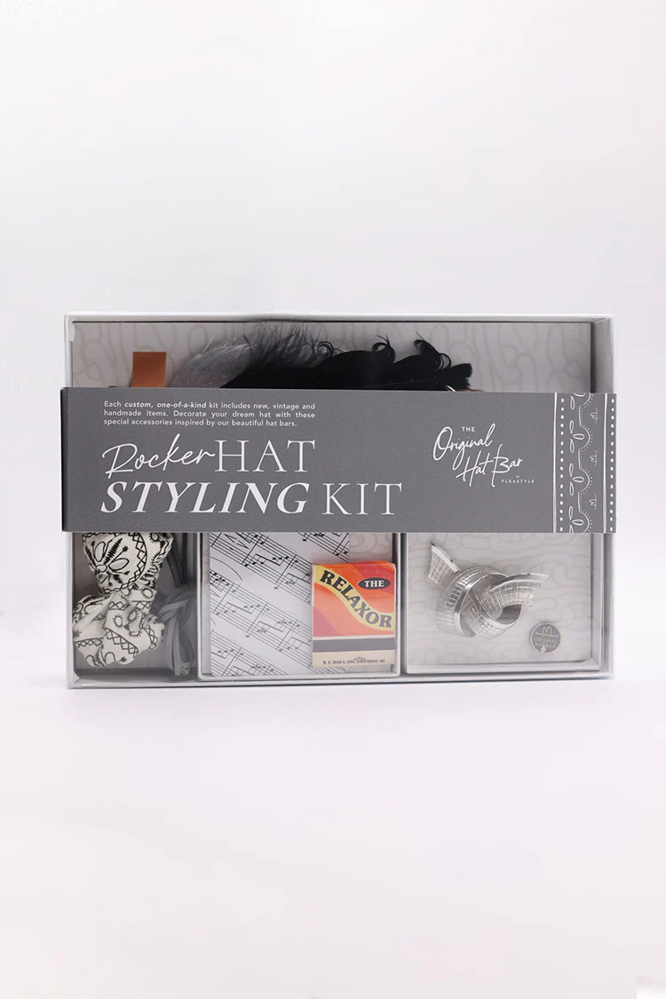 Rocker Hat Styling Kit - Vintage Silver Brooch