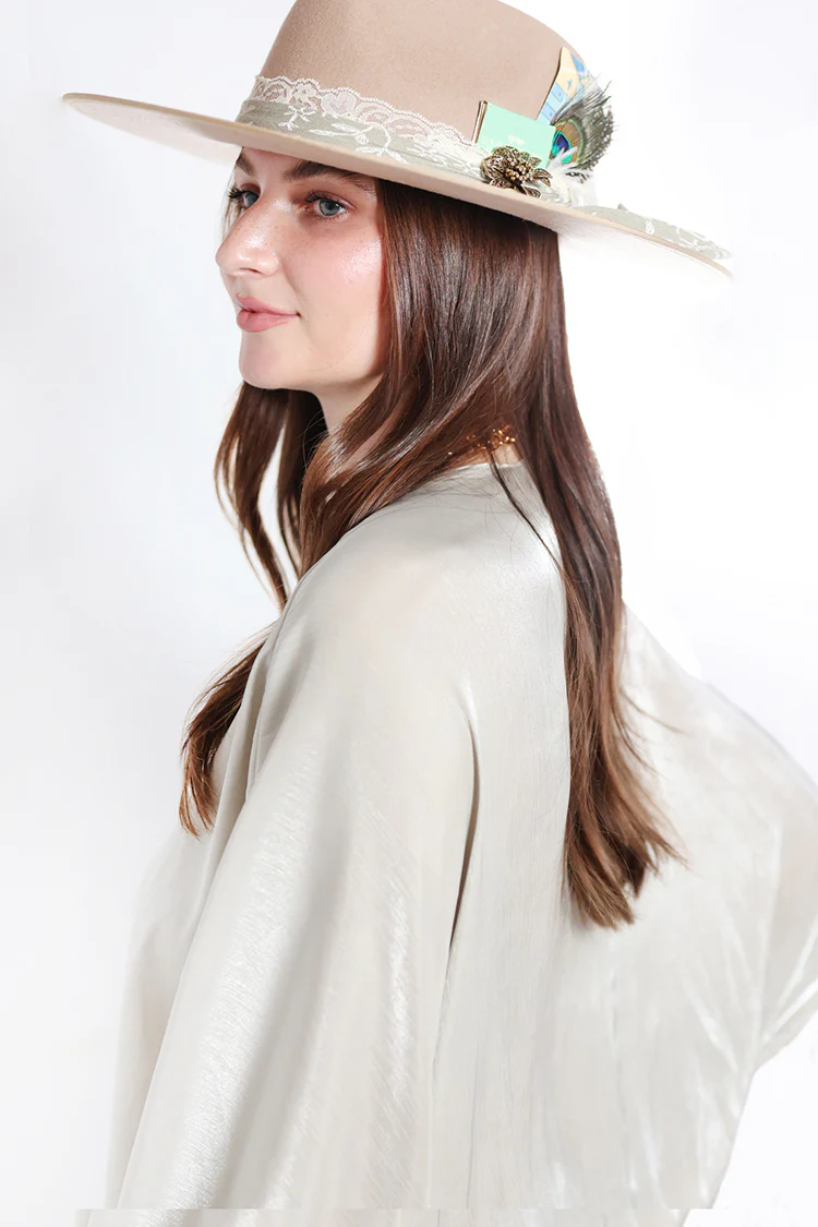 Satin V-Neck Puff Sleeve Blouse - Image 7