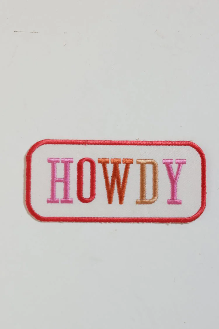 Shades of Pink "Howdy" Patch