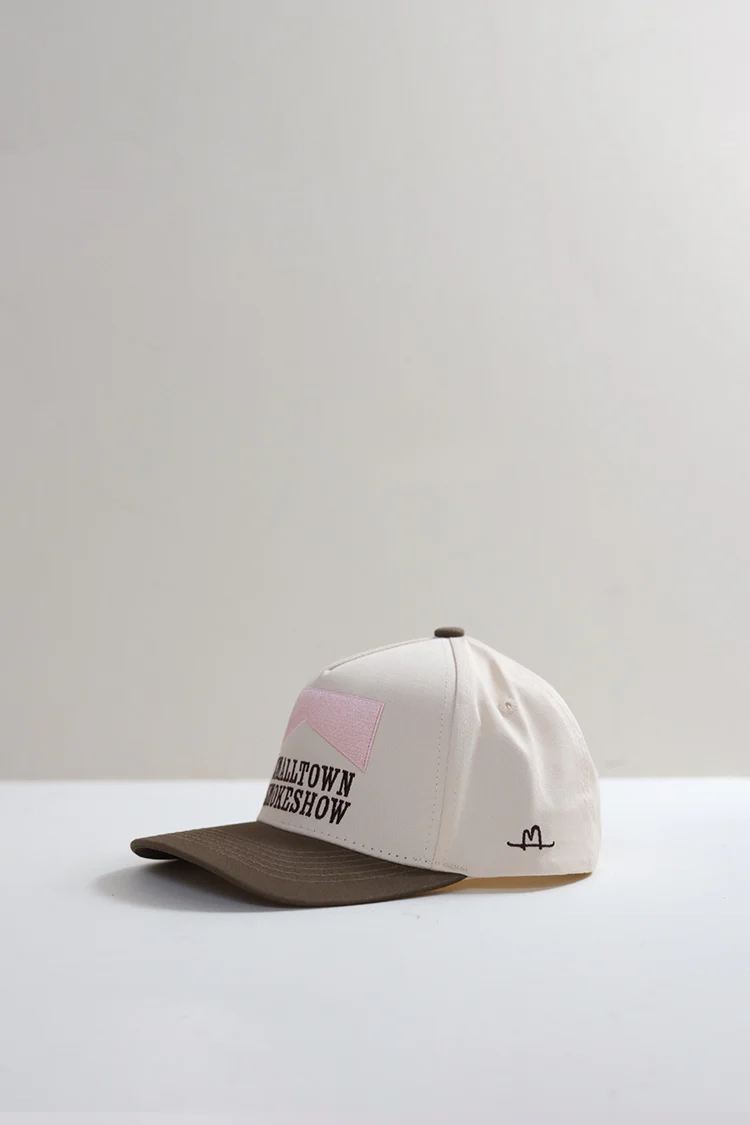 Small Town Smokeshow Trucker Hat - Blush/Olive - Image 5