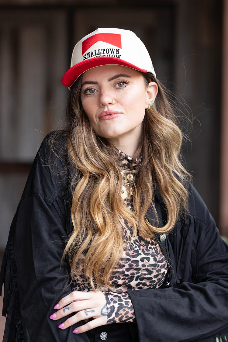 Small Town Smokeshow Trucker Hat - Red - Image 4