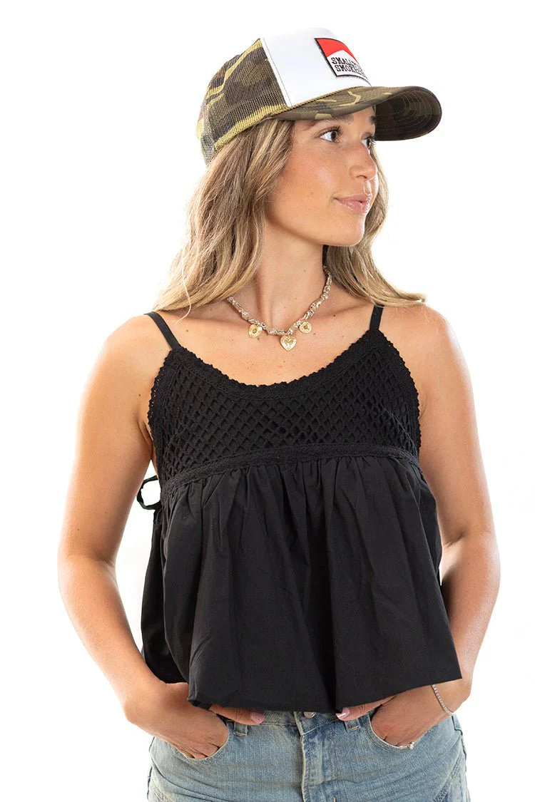 "Smalltown Smokeshow" Camo Trucker Hat - Image 3