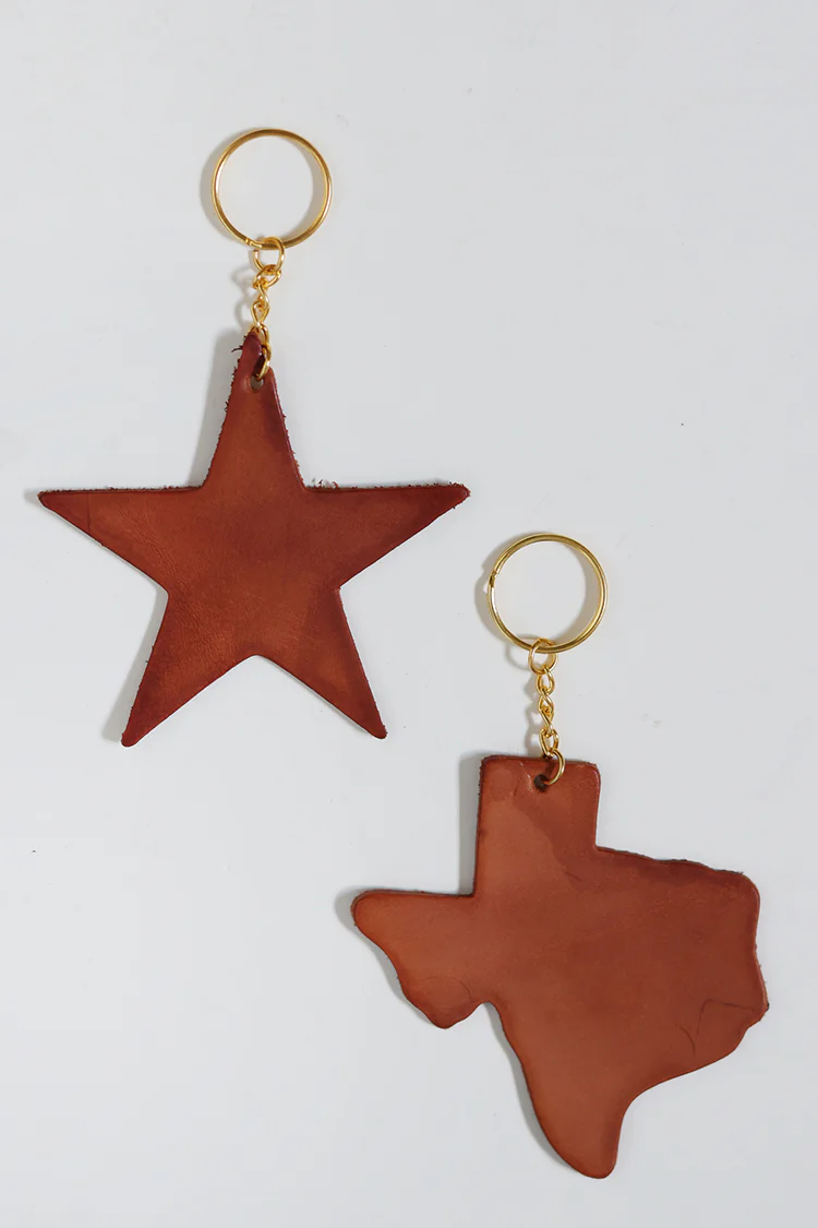 Star Leather Keychain