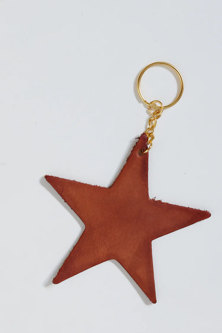 Star Leather Keychain - Image 2