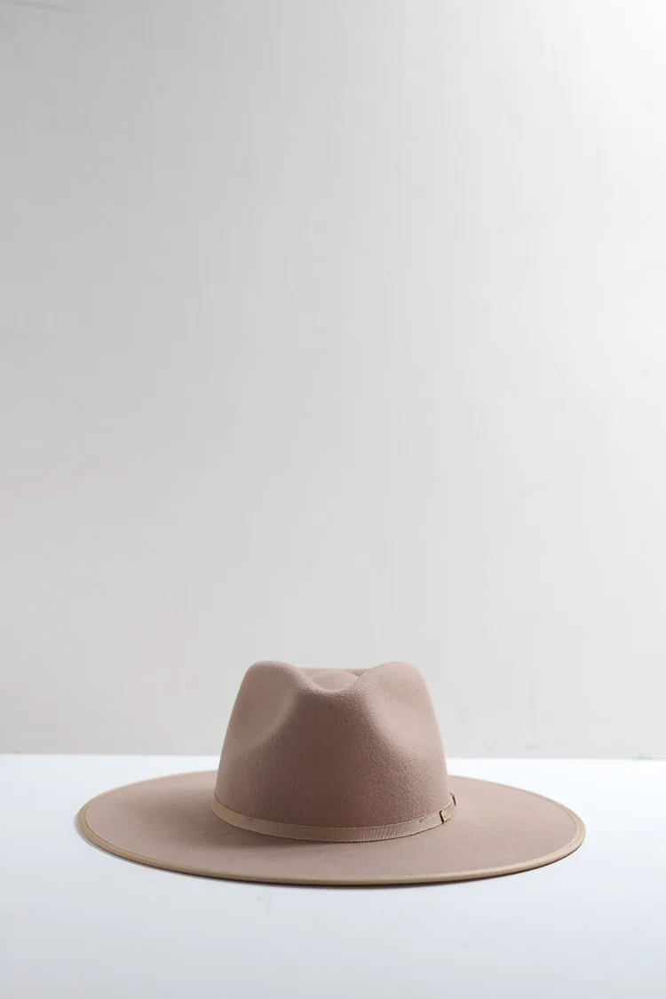 Stevie Wool Wide-Brim Hat - Beige - Image 4