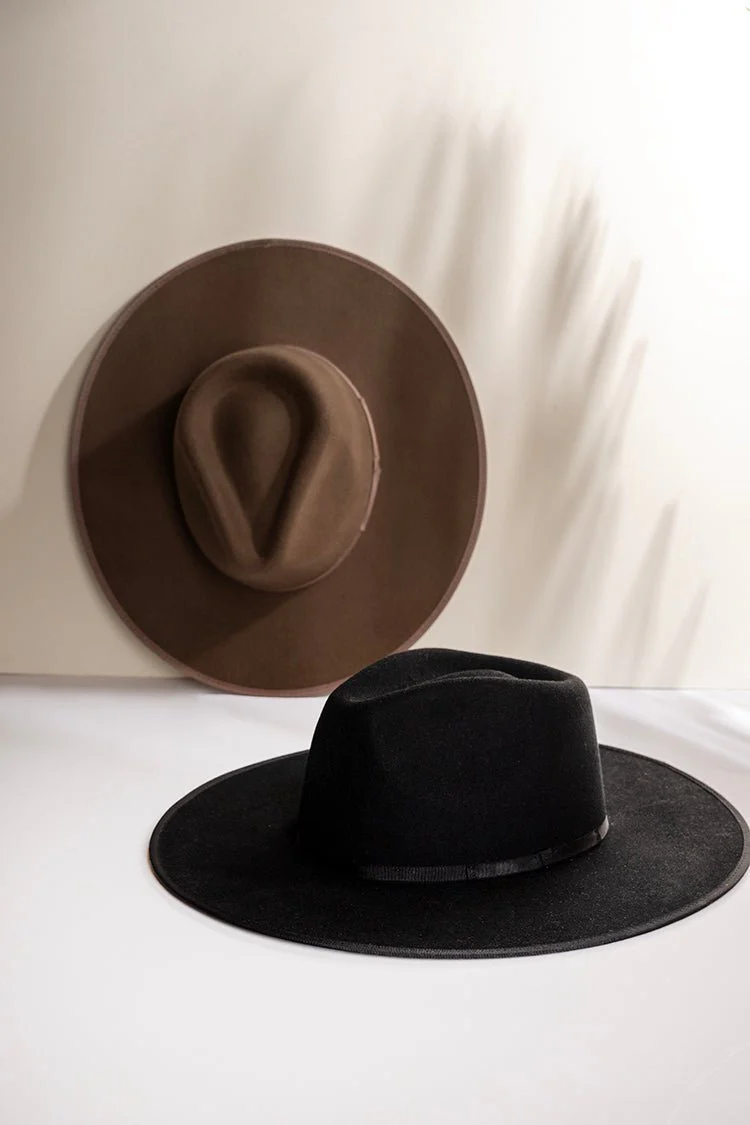 Stevie Wool Wide-Brim Hat - Black - Image 3