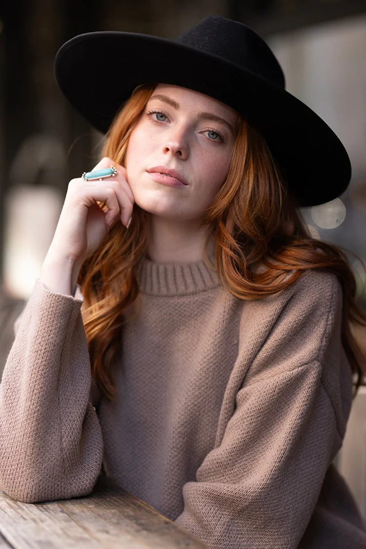 Stevie Wool Wide-Brim Hat - Black - Image 6