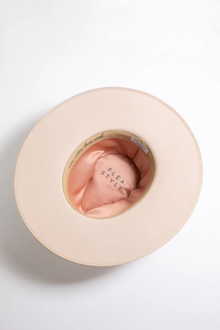 Stevie Wool Wide-Brim Hat - Blush - Image 6