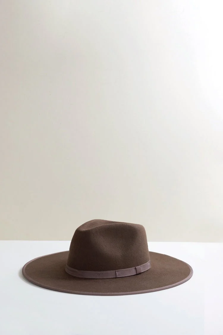 Stevie Wool Wide-Brim Hat - Brown - Image 4