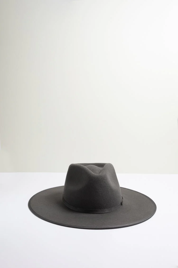 Stevie Wool Wide-Brim Hat - Charcoal - Image 5