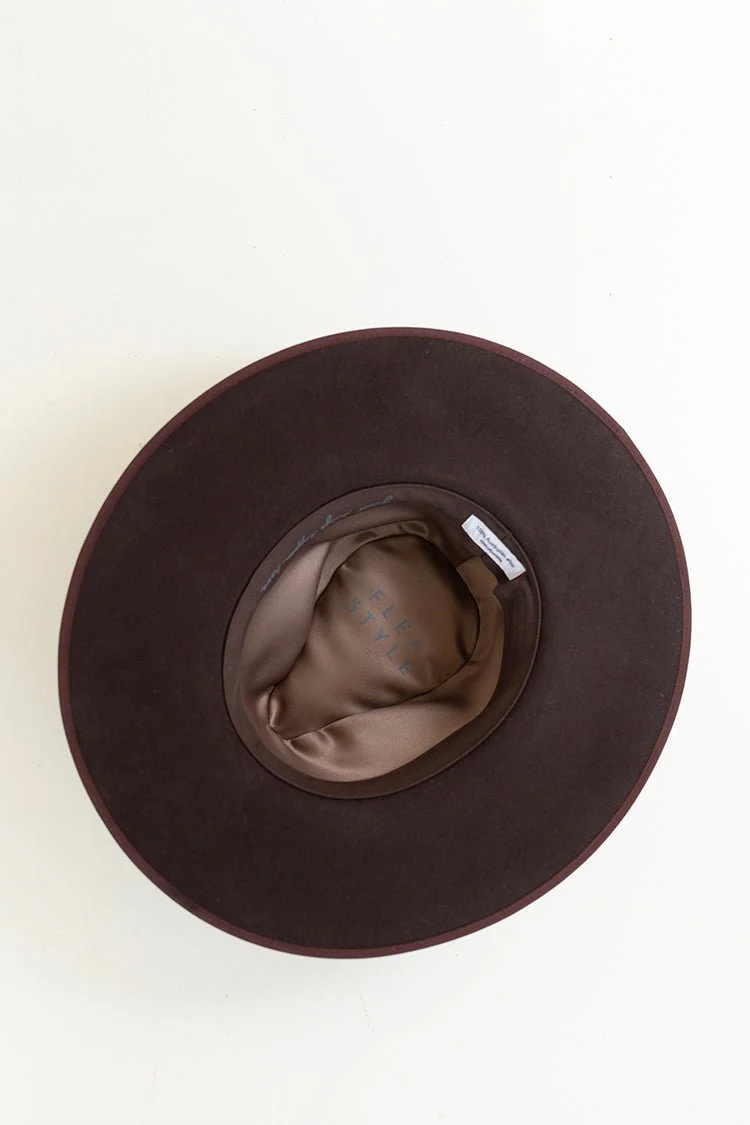 Stevie Wool Wide-Brim Hat - Espresso - Image 5