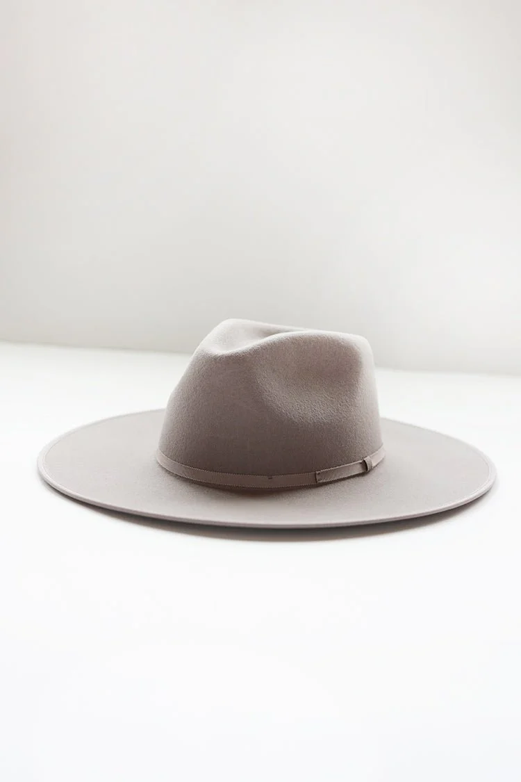 Stevie Wool Wide-Brim Hat - Light Gray - Image 2