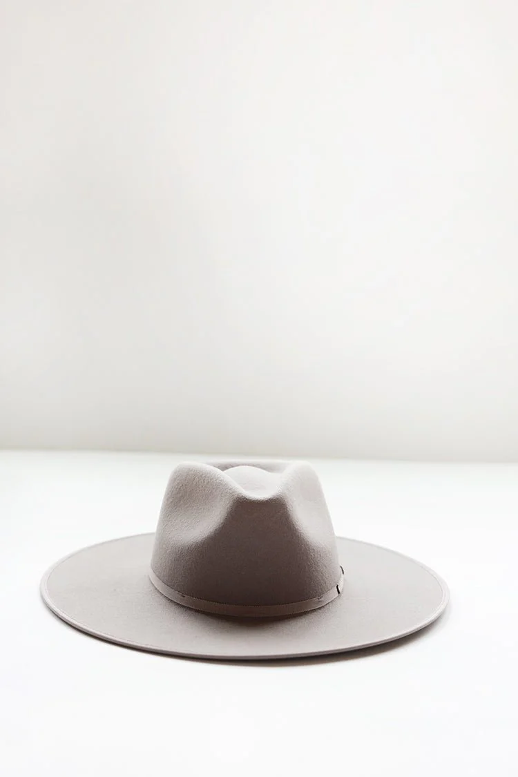 Stevie Wool Wide-Brim Hat - Light Gray - Image 5