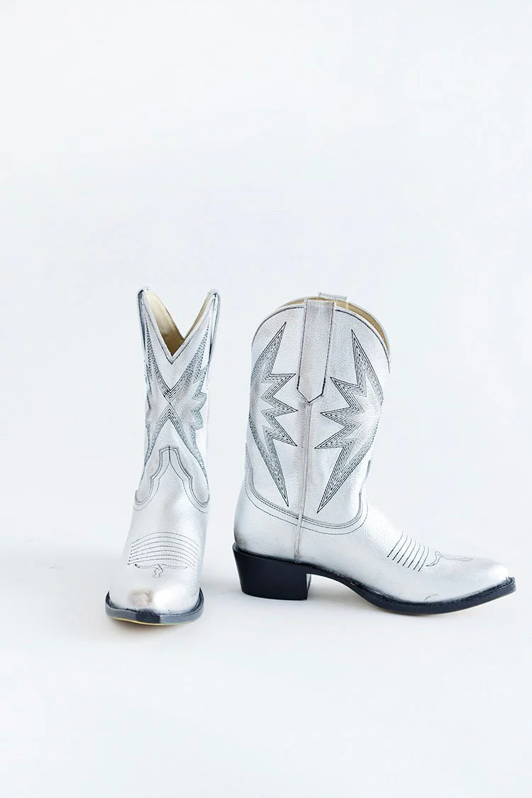 Sun Star Silver Cowgirl Boot - Image 6