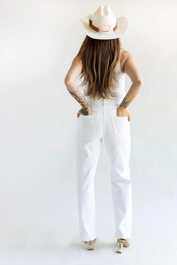 Sundaze Crossover High Rise Straight Jean - Image 3