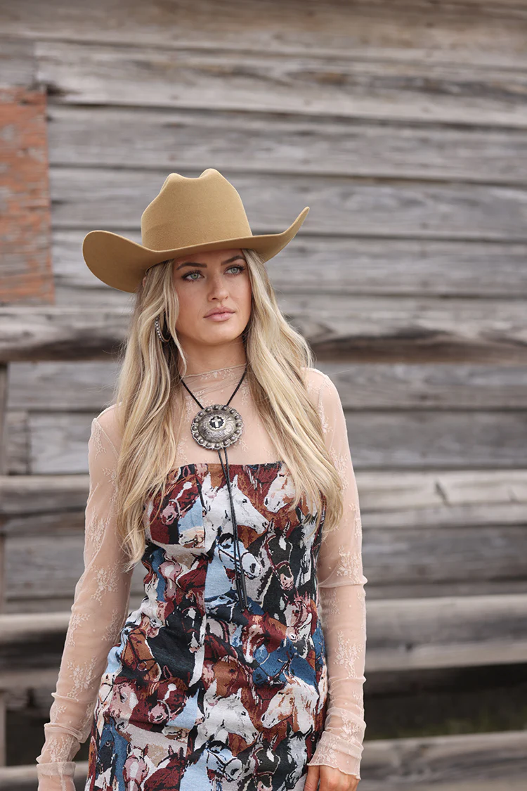 Tex Cowboy Wool Hat - Camel - Image 10
