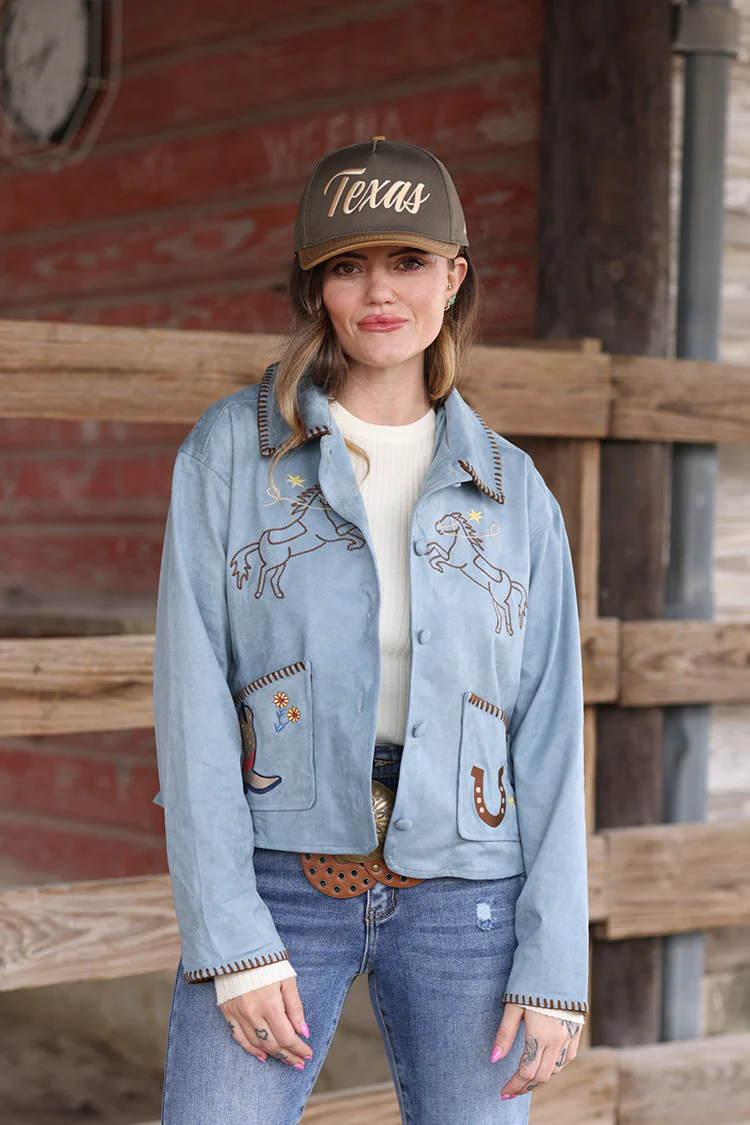 Texas Embroidered Trucker Hat - Gold/Olive - Image 3
