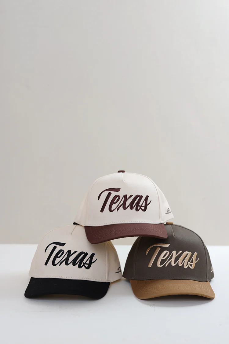 Texas Embroidered Trucker Hat - Gold/Olive - Image 6
