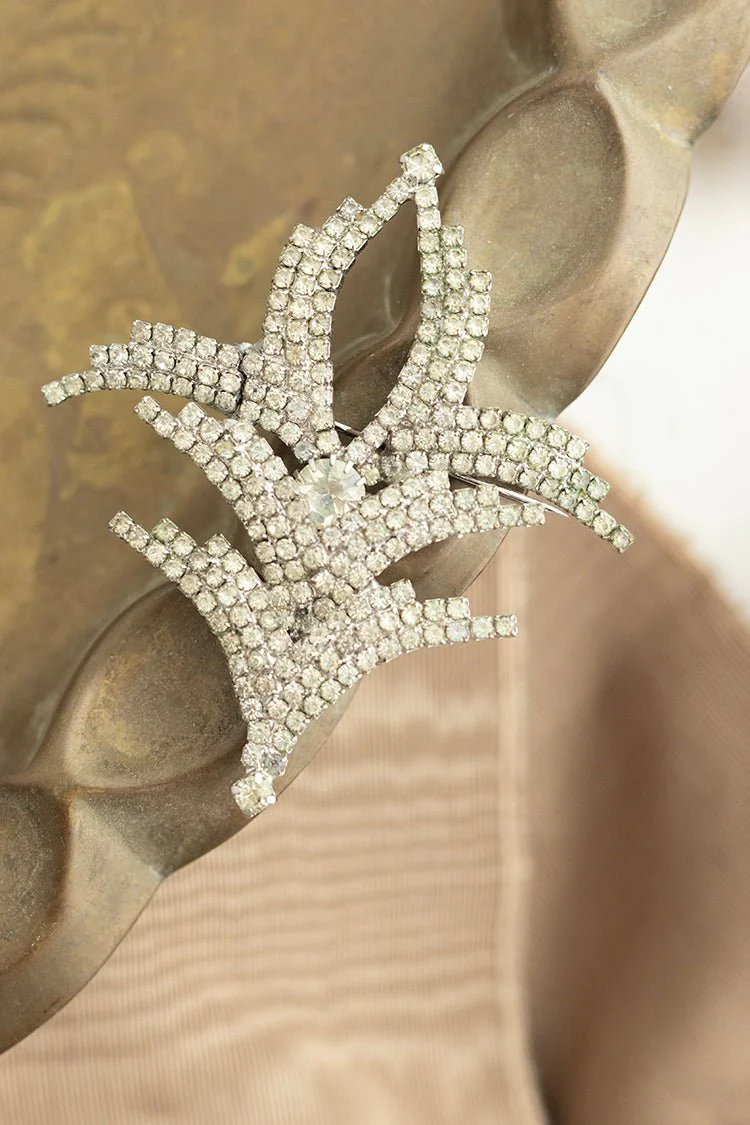 Vintage Bling Art Deco Style Brooch - Image 3