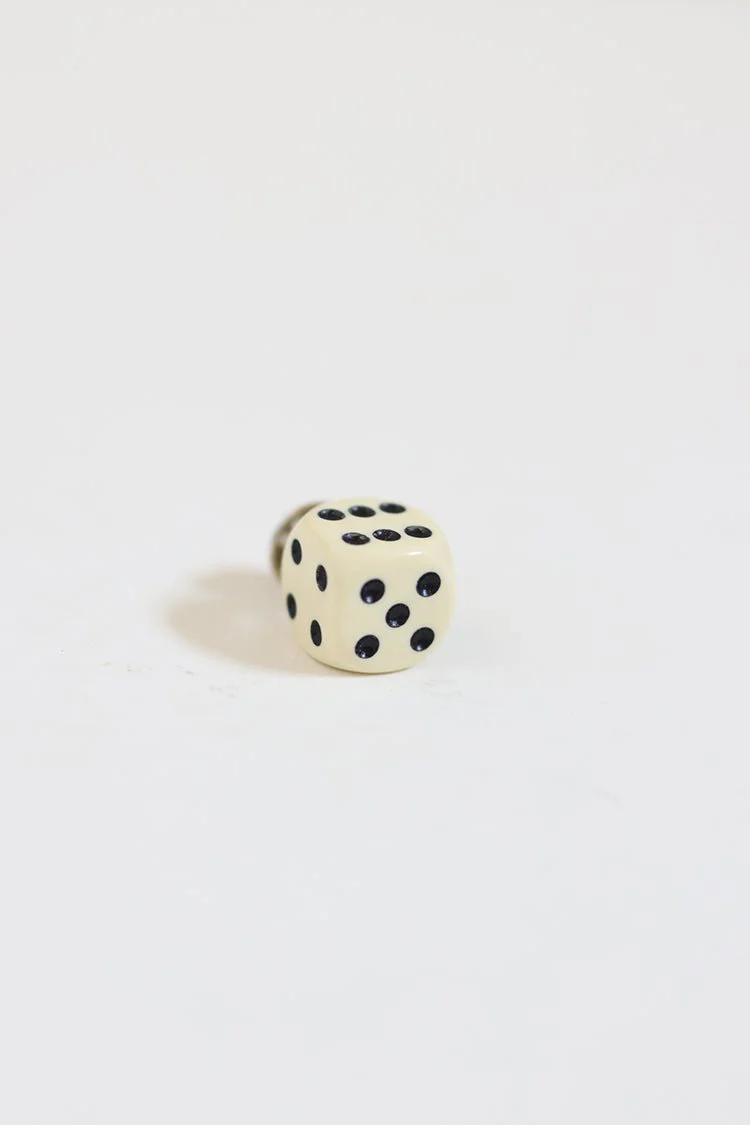 Vintage Dice Hat Pin - White - Image 5