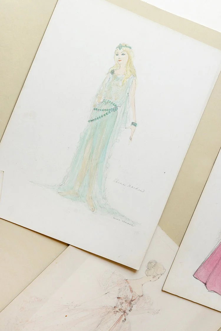 Vintage Fairy Tale Fashion Sketch - Image 3