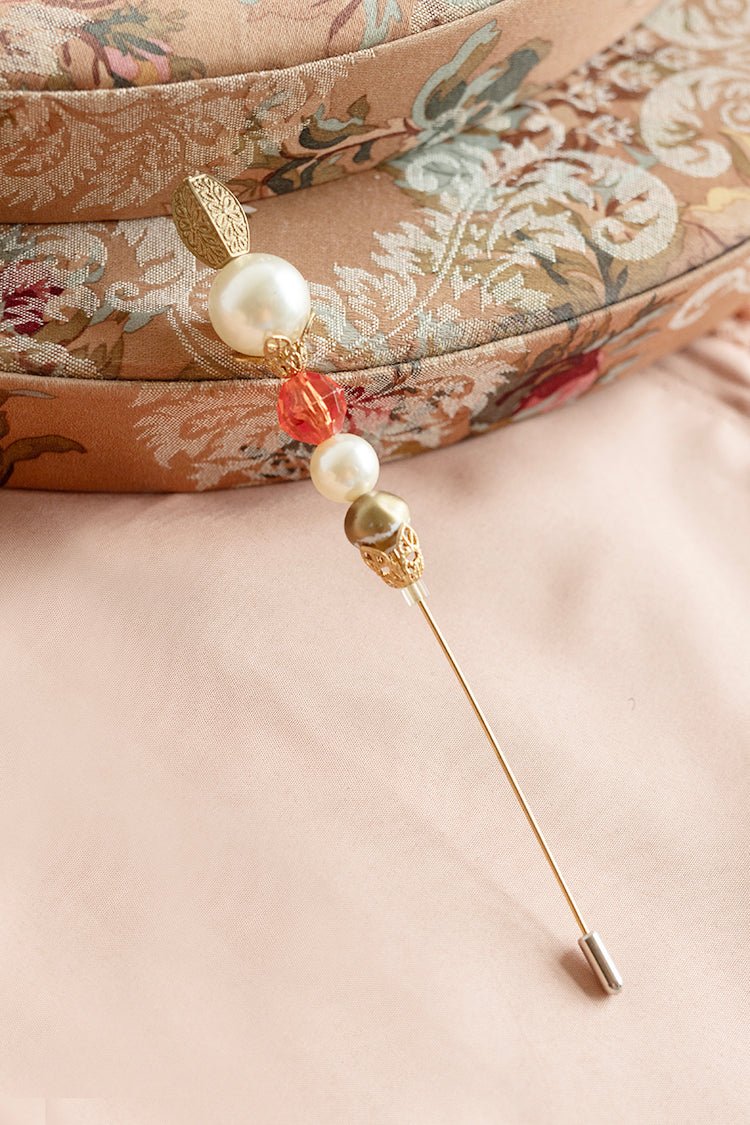 Vintage Gold Pearl Exaggerated Stick Pin - Image 3