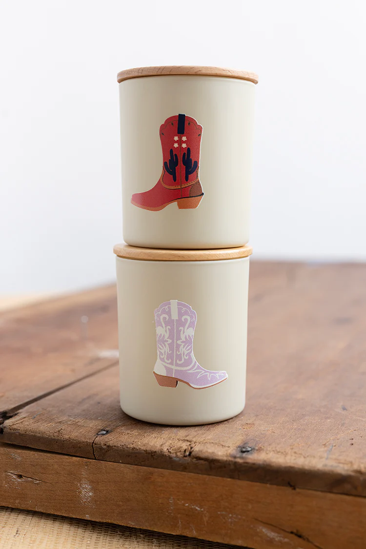 Western Boots Candle - Plum Cashmere - Image 3