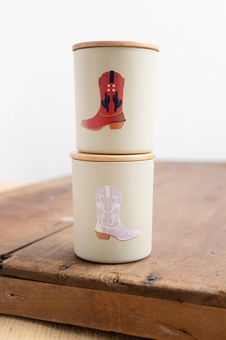 Western Boots Candle - Vanilla Orchid - Image 2