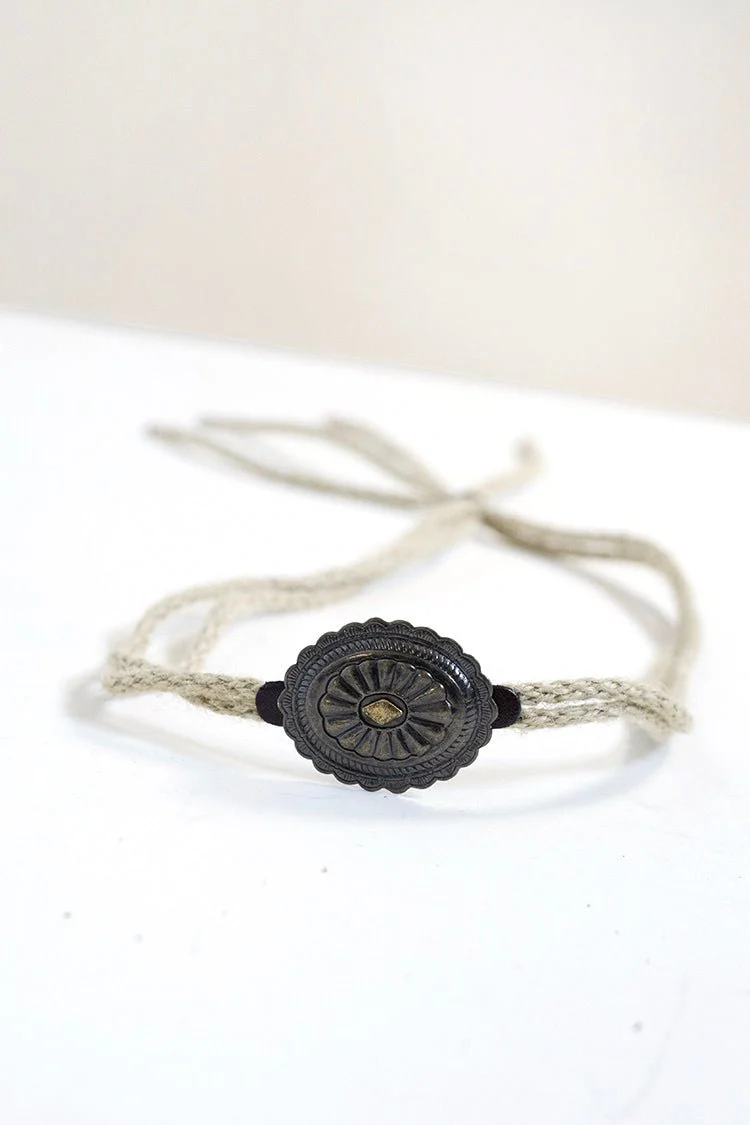 Western Concho Rope Adjustable Hat Band - Image 3