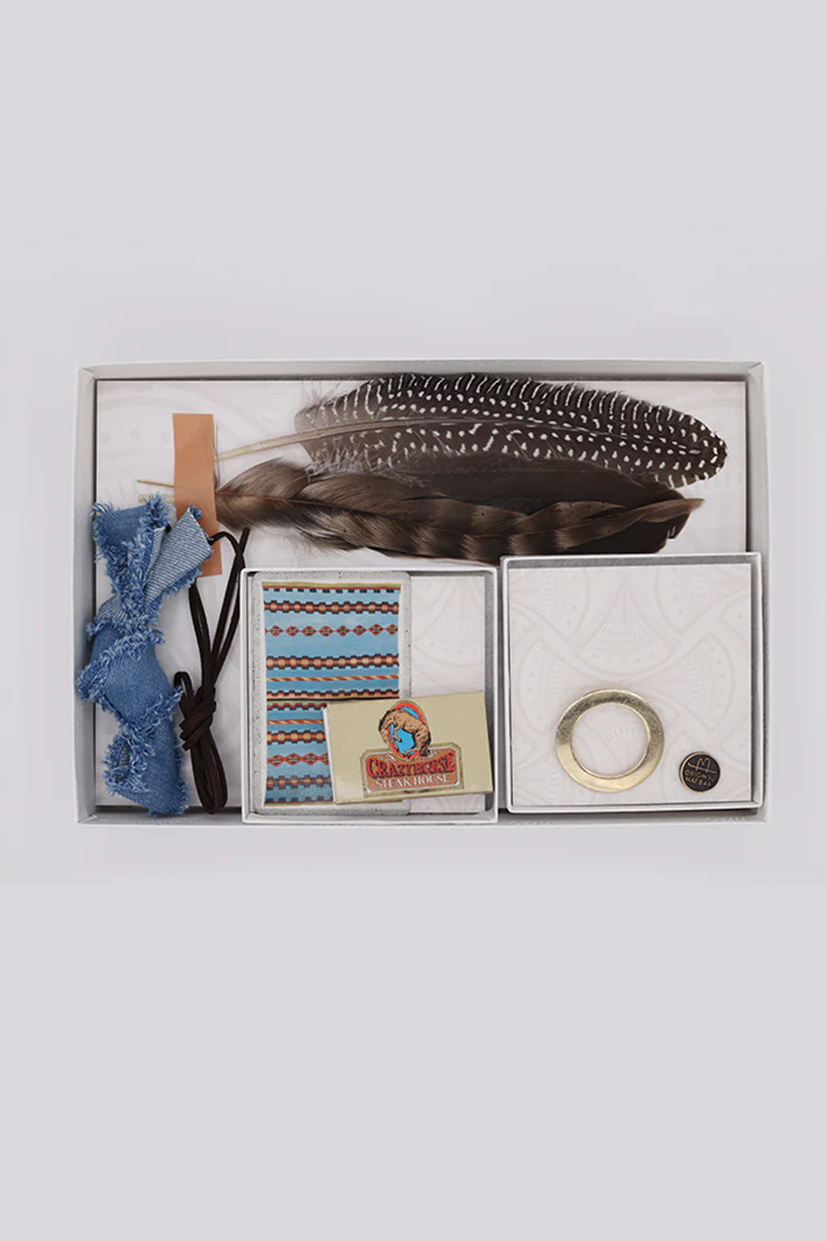 Western Hat Styling Kit - Gold Circle Brooch