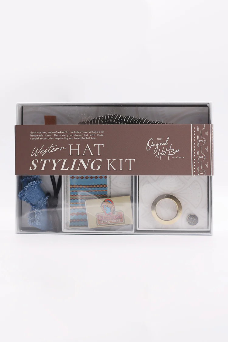 Western Hat Styling Kit - Gold Circle Brooch - Image 2