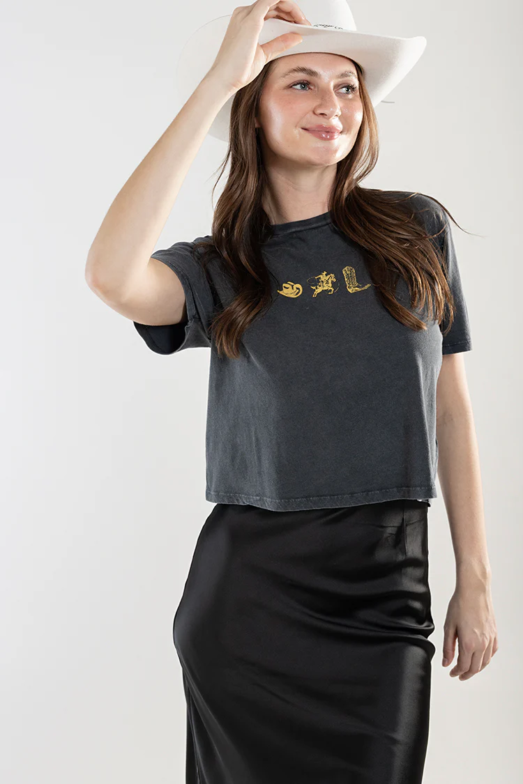 Western Trio Graphic T-Shirt - Black