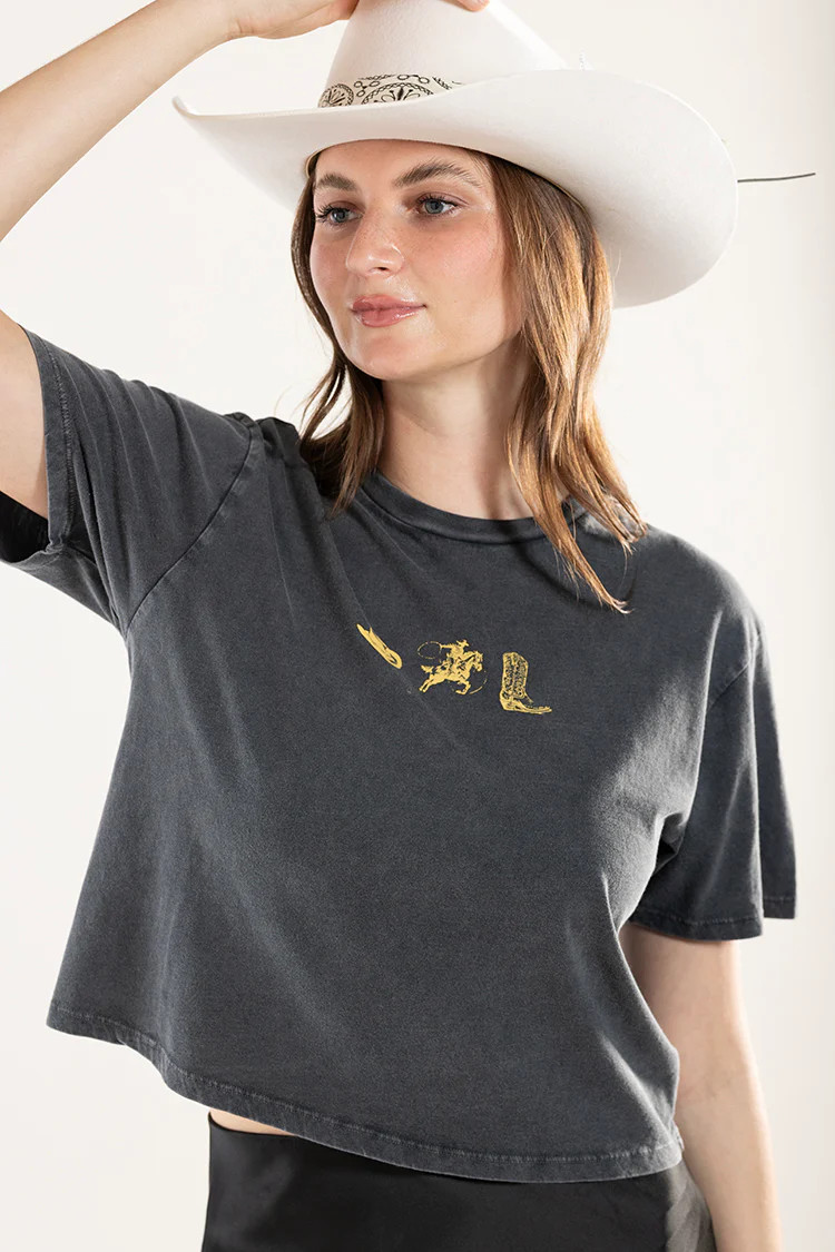 Western Trio Graphic T-Shirt - Black - Image 2